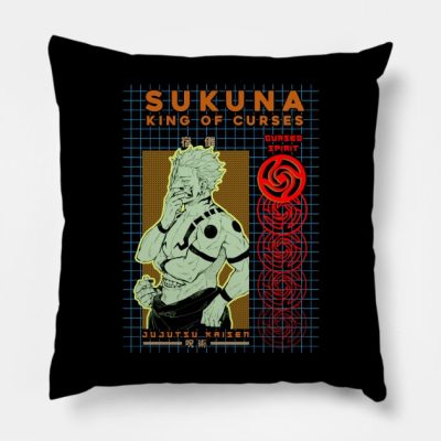 Sukuna King Of Curses Jujutsu Kaisen Throw Pillow Official Jujutsu Kaisen Merch