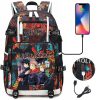Anime Jujutsu Kaisen Backpack Teenager School Bag Multifunction USB Charging Bag Men Women Travel Laptop Bag - Jujutsu Kaisen Store