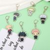 Cartoon Keychain Characters Double Sided Resin Tiger Stick Key Chain Kaisen Gojo Satoru Anime Accessories Gifts 4 - Jujutsu Kaisen Store