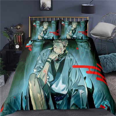 Jujutsu Kaisen Bedding Set Japan Famous Anime Duvet Cover Sets Comforter Bed Linen Twin Queen King 16 - Jujutsu Kaisen Store