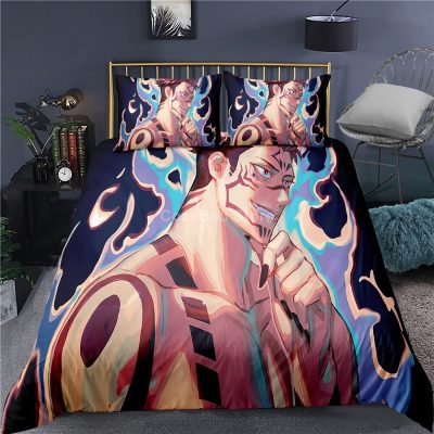 Jujutsu Kaisen Bedding Set Japan Famous Anime Duvet Cover Sets Comforter Bed Linen Twin Queen King 17 - Jujutsu Kaisen Store