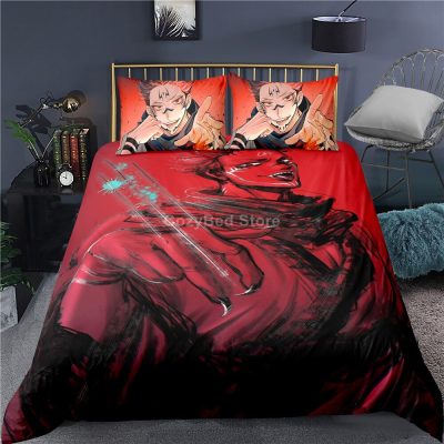 Jujutsu Kaisen Bedding Set Japan Famous Anime Duvet Cover Sets Comforter Bed Linen Twin Queen King 19 - Jujutsu Kaisen Store