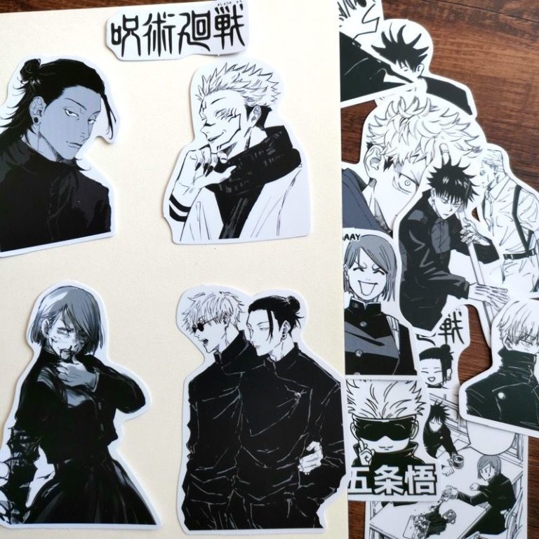 New Jujutsu Kaisen Black White Stickers - Jujutsu Kaisen Store