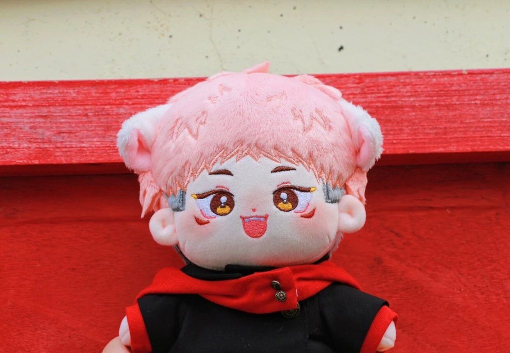 Original Anime Jujutsu Kaisen Itadori Yuji 20cm Cute Cats Pink Hair Plush Doll Body DIY Change 2 - Jujutsu Kaisen Store