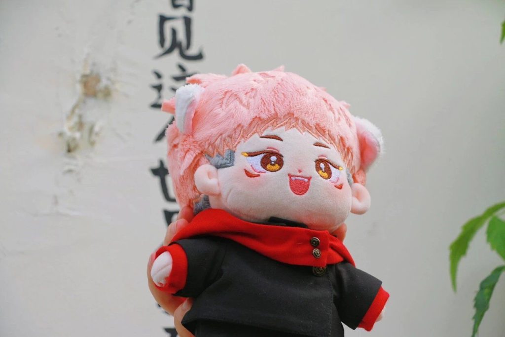 Original Anime Jujutsu Kaisen Itadori Yuji 20cm Cute Cats Pink Hair Plush Doll Body DIY Change 3 - Jujutsu Kaisen Store