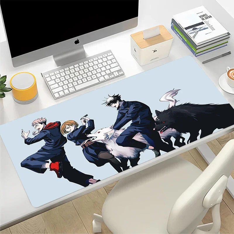 Jujutsu Kaisen Mousepad Gamer Office Mat Mouse Pad Gaming Room Accessories Desk Mat Keyboard Mats Gojou 13 - Jujutsu Kaisen Store